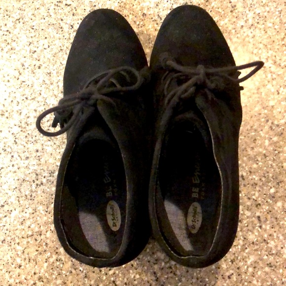 Suede Black Dr. Scholl’s Dakota Wedge Booties - Picture 2 of 4